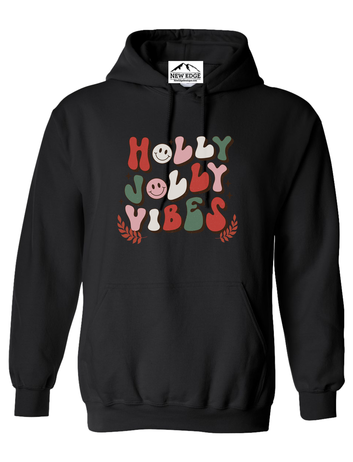 HOLLY JOLLY VIBES UNISEX HOODIE