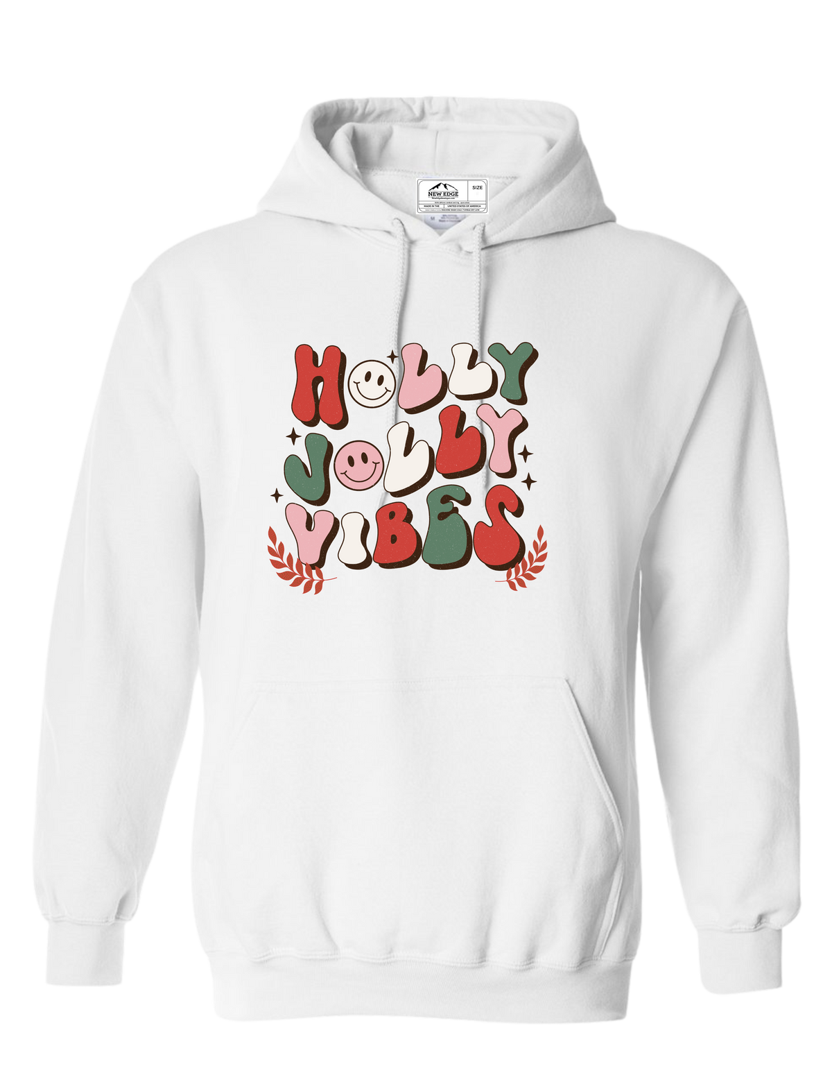 HOLLY JOLLY VIBES UNISEX HOODIE