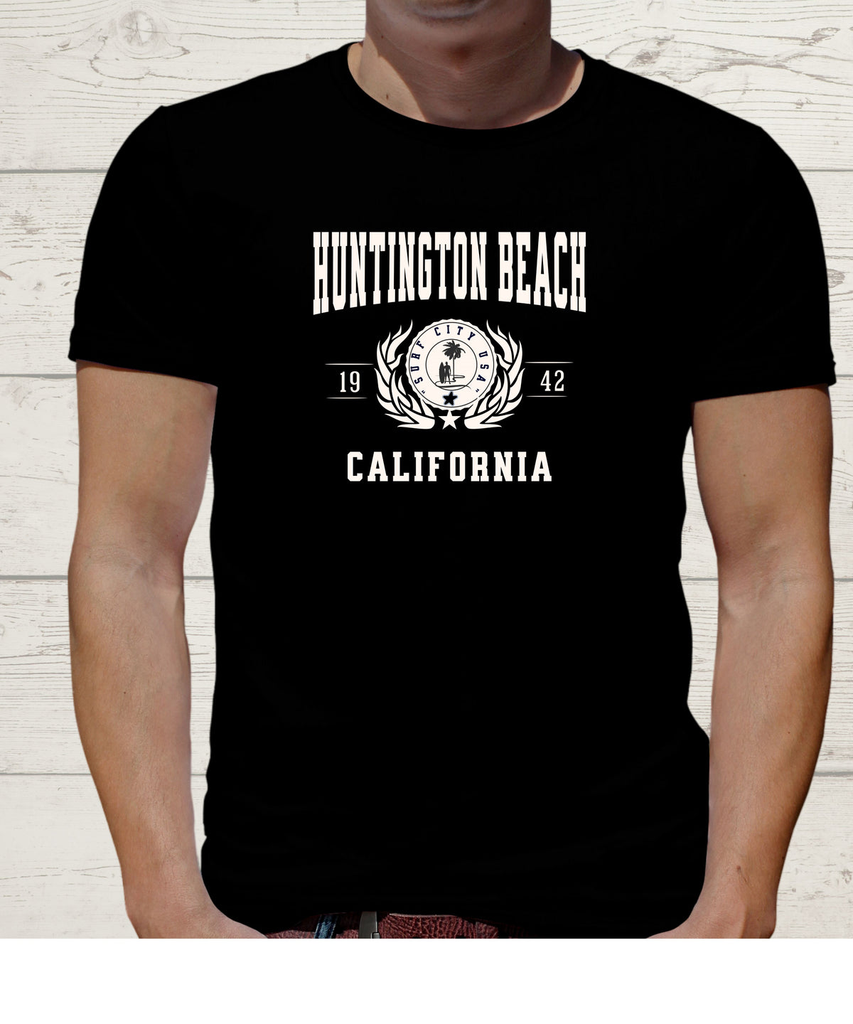 HUNTINGTON BEACH COLLEGIATE CITY T-SHIRT.