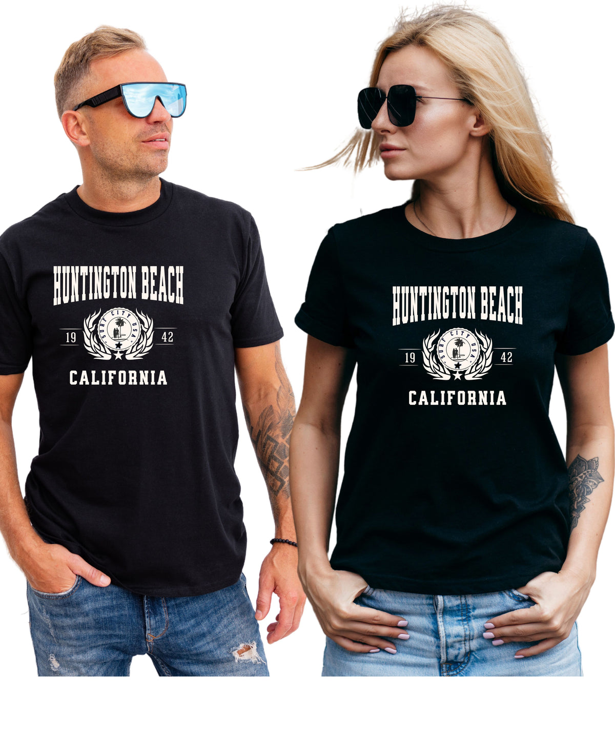 HUNTINGTON BEACH COLLEGIATE CITY T-SHIRT.