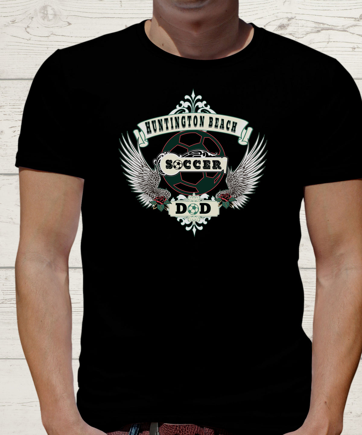 HUNTINGTON BEACH CITY SOCCER DAD T-SHIRT.