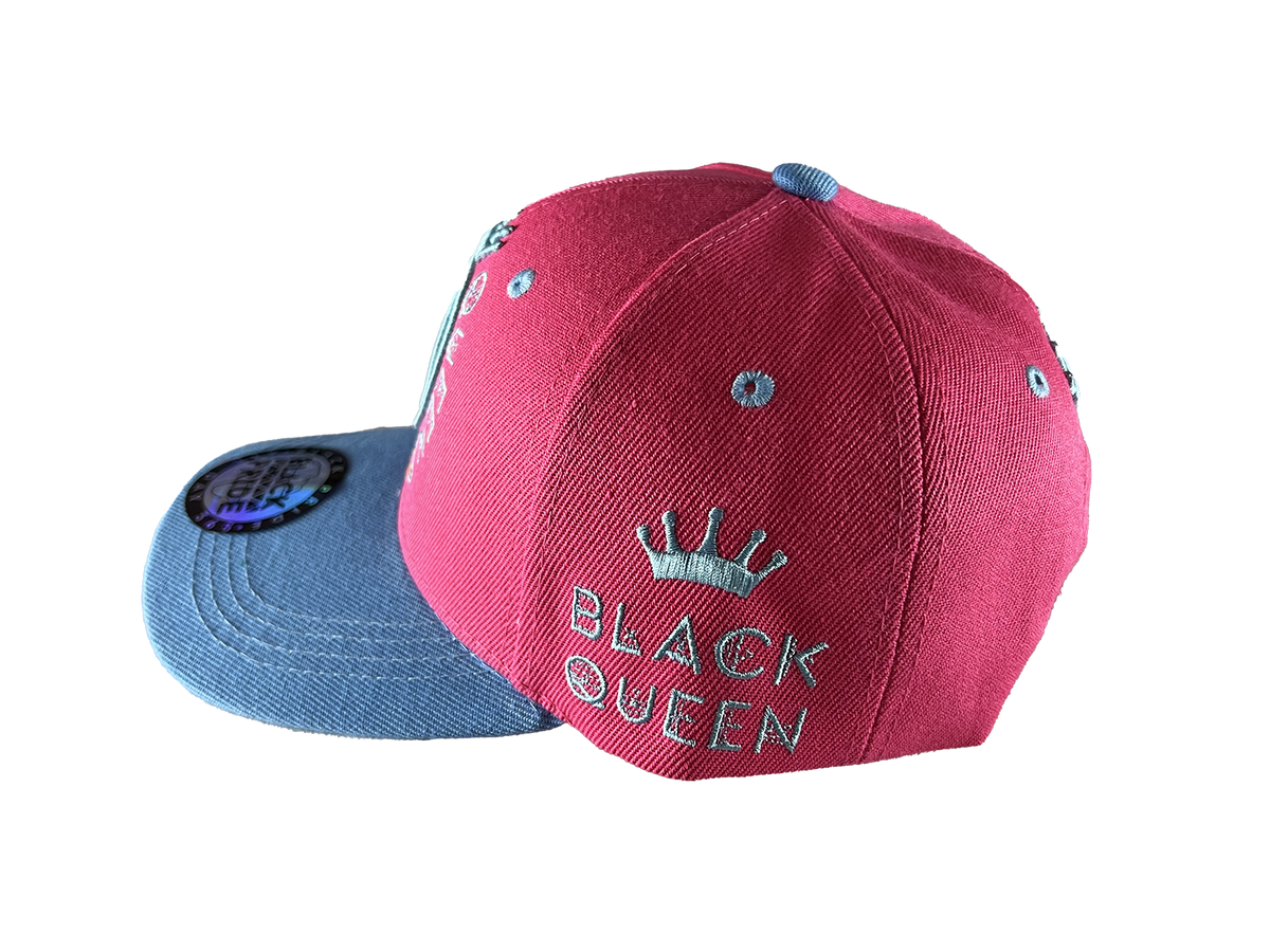 WOMENS SNAP BACK &quot;BLACK QUEEN&quot; PINK/HOT