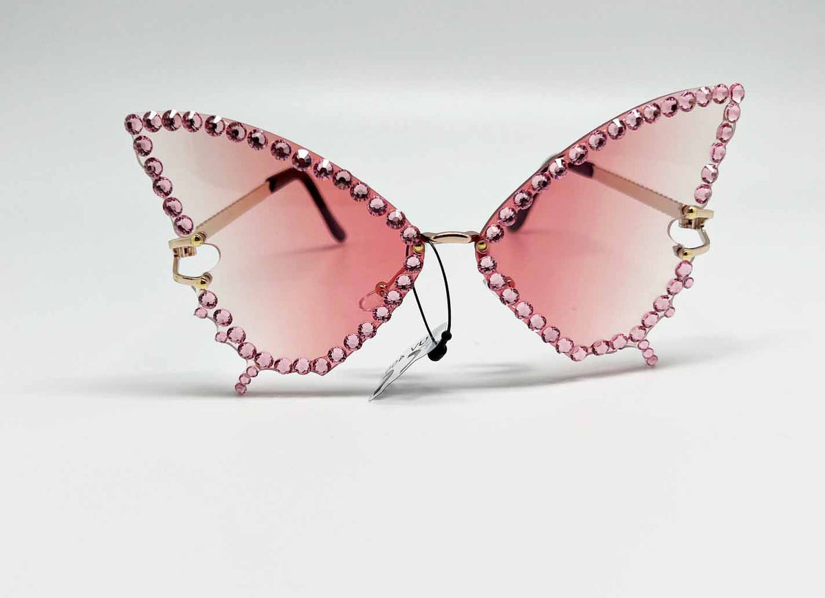 RHINESTONE RADIANCE: NEW EDGE SA757 WOMEN OVERSIZED CAT EYE SUNGLASSES