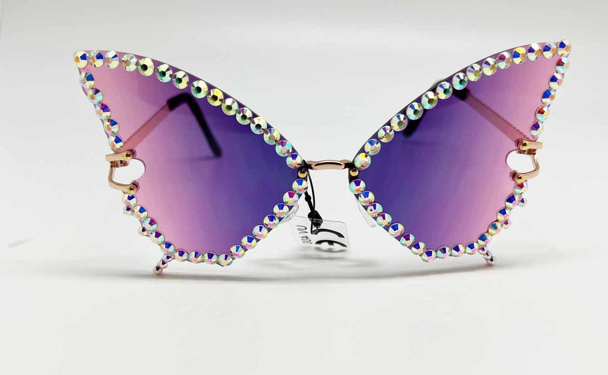 RHINESTONE RADIANCE: NEW EDGE SA757 WOMEN OVERSIZED CAT EYE SUNGLASSES