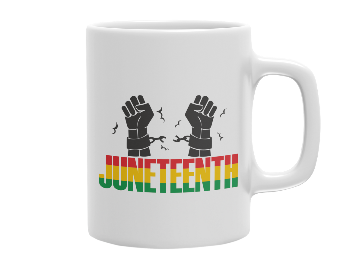 JUNTEENTH BROKEN CHAINS 11 OZ MUG