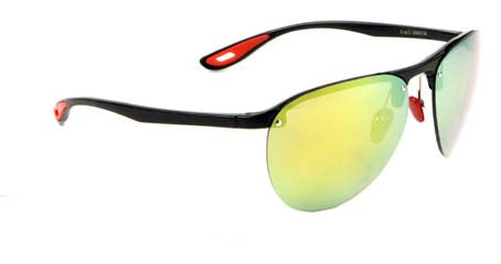 Rimless Rounded Lens Aviator Style Sports Sunglasses.