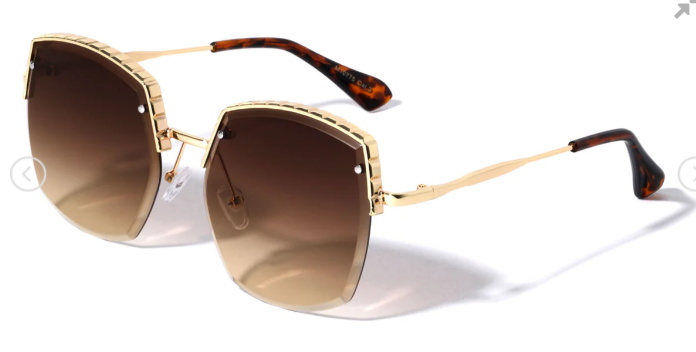 M10775 RIMLESS GEOMETRIC FASHION SUNGLASSES