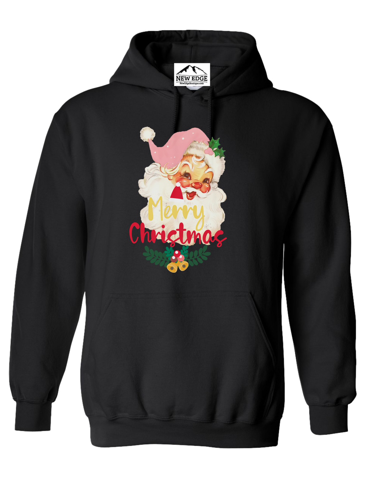 MERRY CHRISTMAS SANTA HEAD UNISEX HOODIE