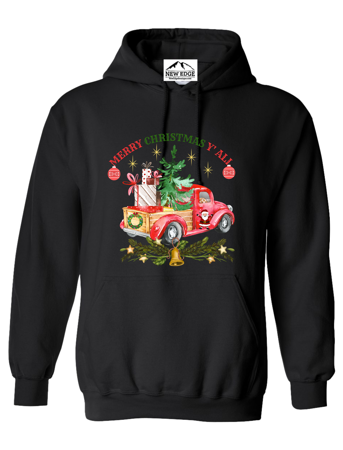 MERRY CHRISTMAS Y&#39;ALL CLASSIC CAR UNISEX HOODIE