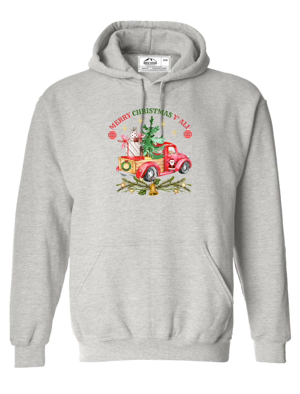 MERRY CHRISTMAS Y&#39;ALL CLASSIC CAR UNISEX HOODIE