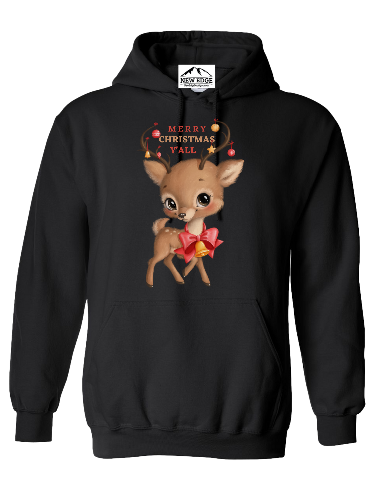 MERRY CHRISTMAS Y&#39;ALL DEER UNISEX HOODIE