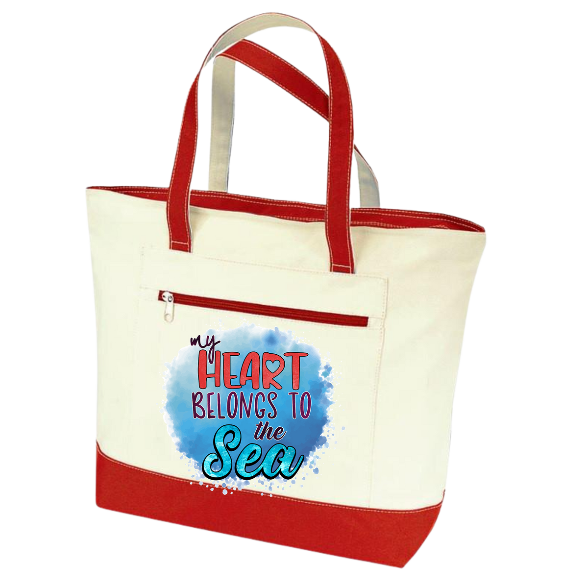 My Heart Belongs To the Sea summer Vibes Tote Bag