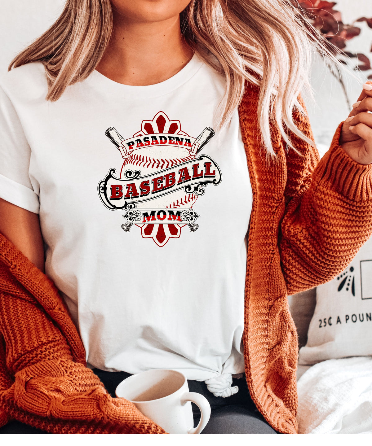 PASADENA BASEBALL MOM T-SHIRT