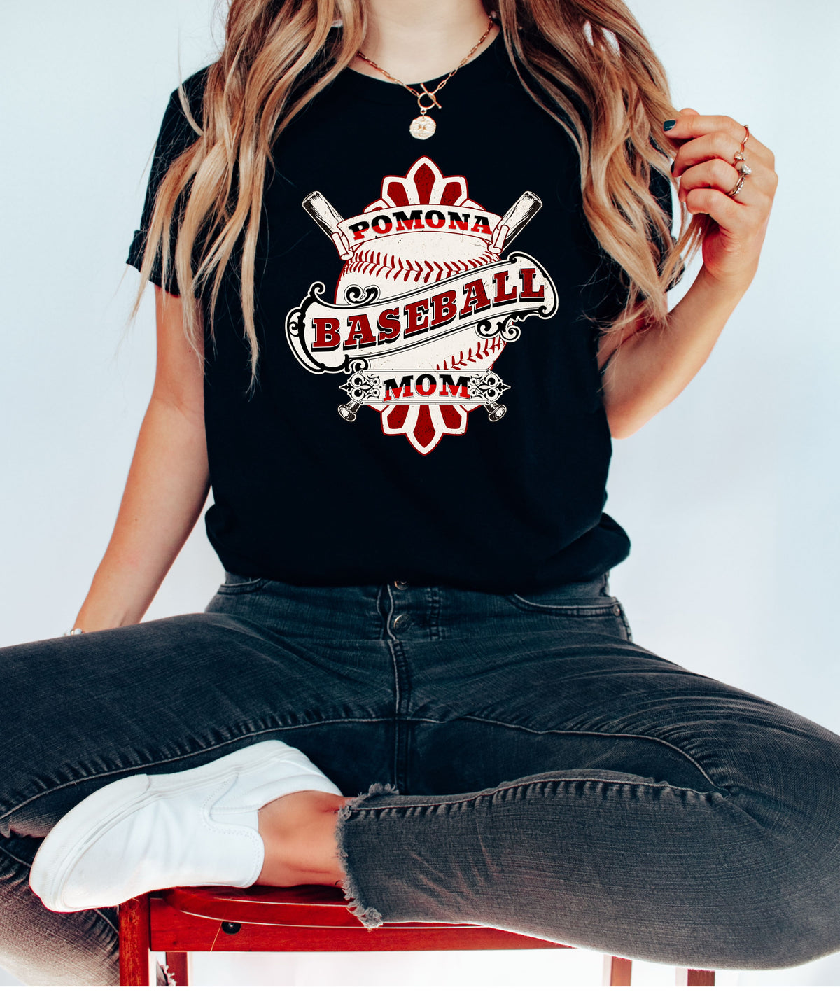 POMONA BASEBALL MOM T-SHIRT