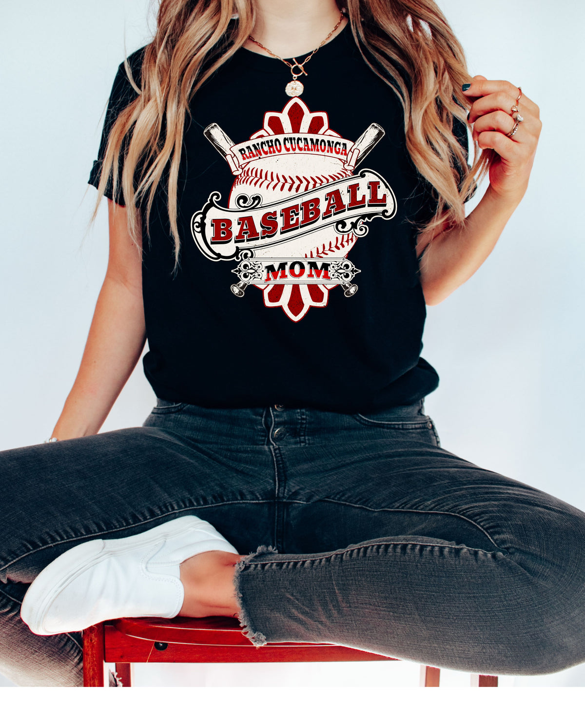 RANCHO CUCAMONGA BASEBALL MOM T-SHIRT