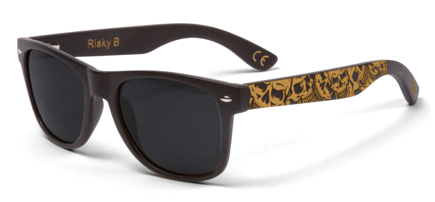 &quot;SKULL DESIGN BAMBOO POLARIZED SUNGLASSES&quot;