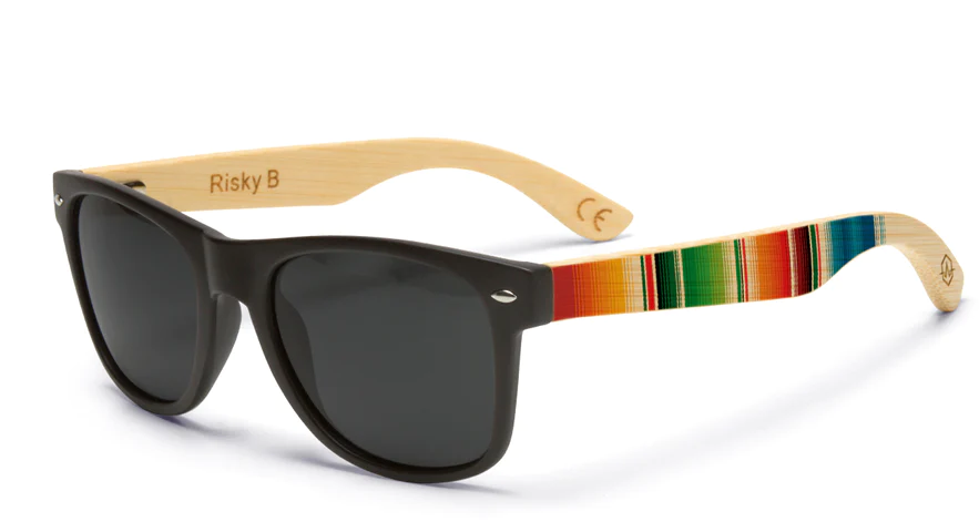 &quot;LIMITED EDITION SARAPE BAMBOO SUNGLASSES: RISKY-B&quot;