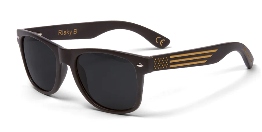 &quot;USA FLAG BAMBOO POLARIZED SUNGLASSES&quot;