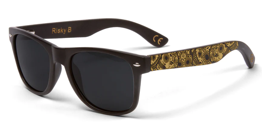 &quot;SUGAR SKULL BAMBOO POLARIZED SUNGLASSES&quot;