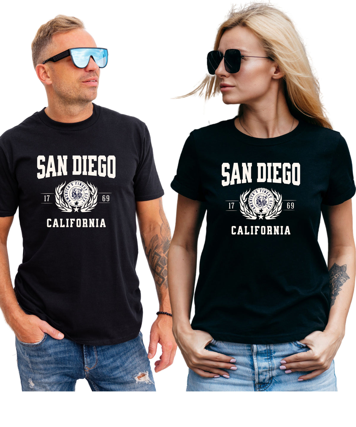 SAN DIEGO COLLEGIATE CITY T-SHIRT.