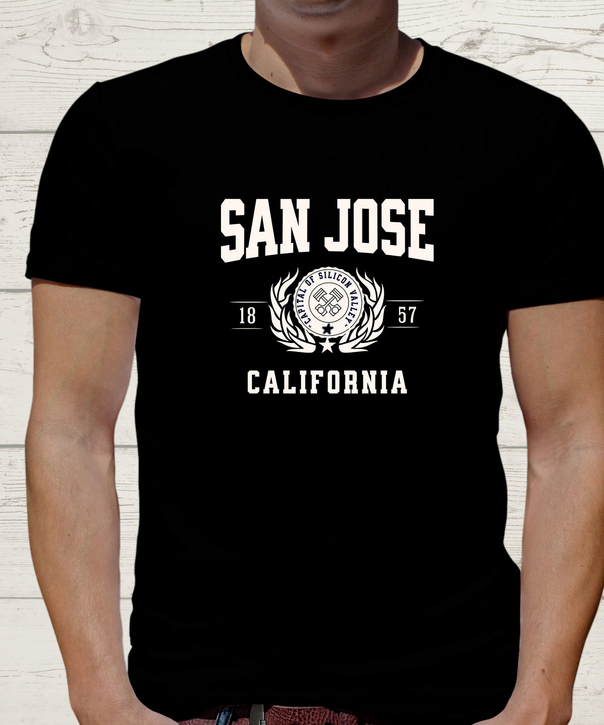 SAN JOSE COLLEGIATE CITY T-SHIRT.