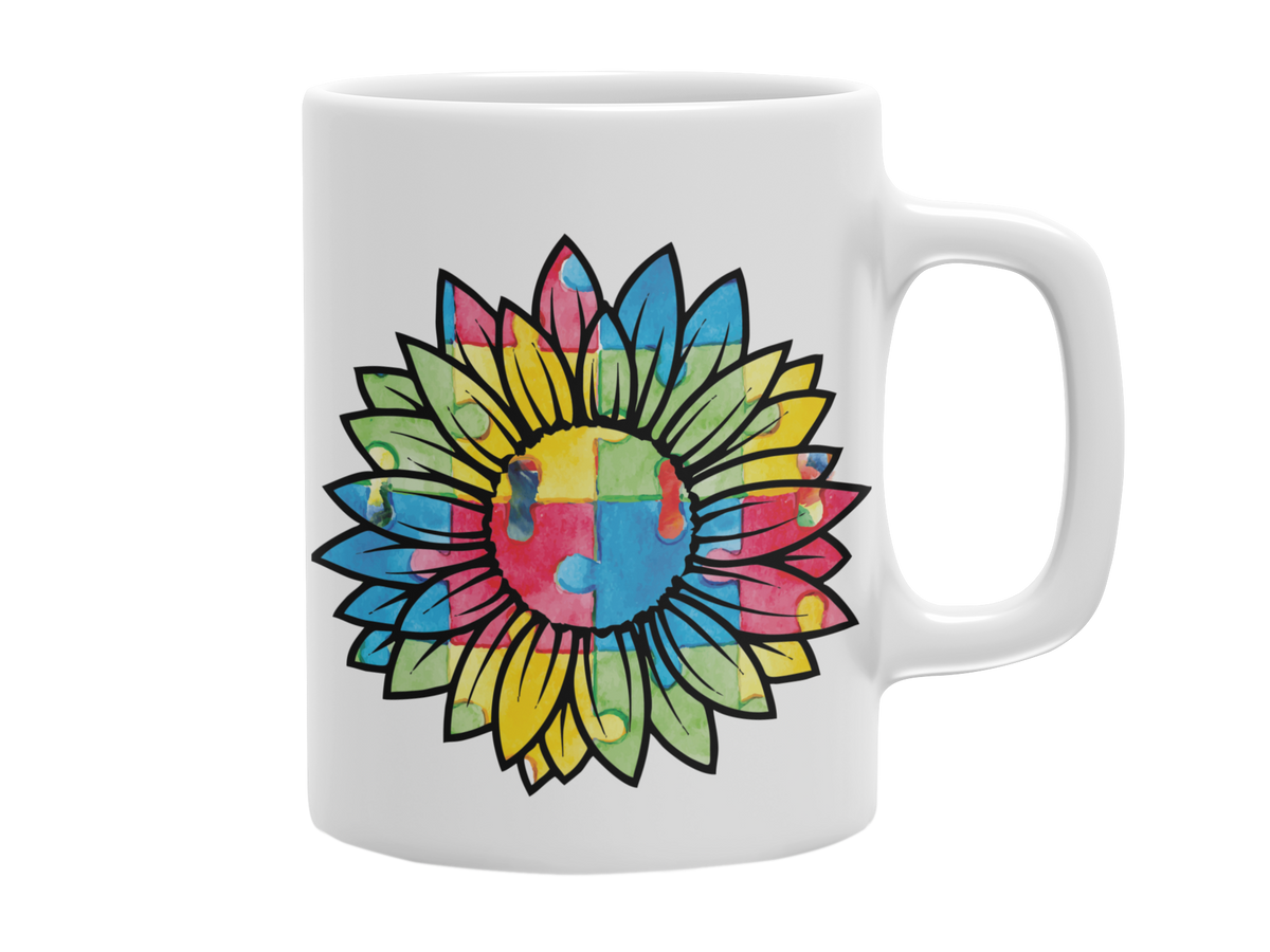 SUNFLOWER AUTISM  11 OZ MUG