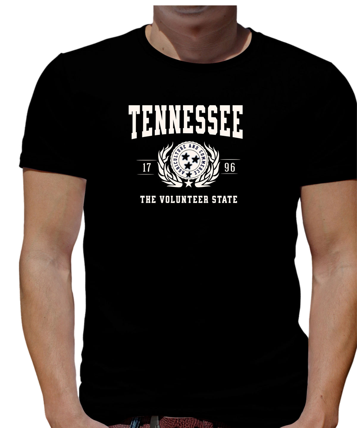 TENNESSEE UNISEX COLLEGIATE STATE T-SHIRT.