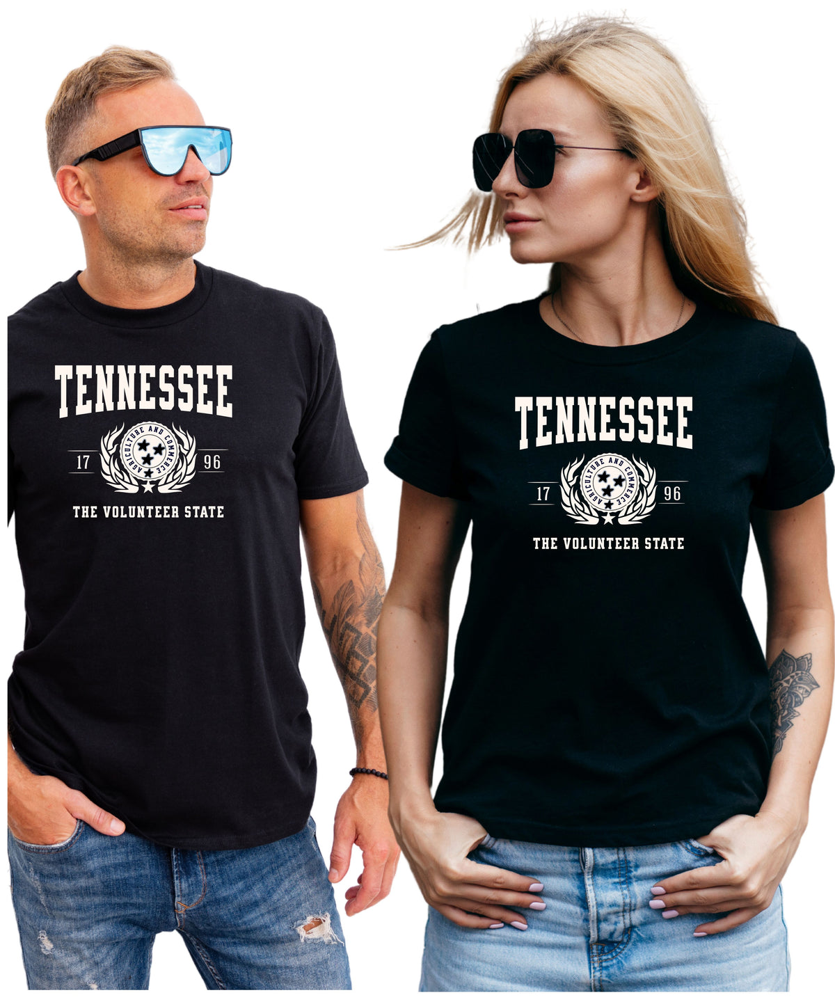 TENNESSEE UNISEX COLLEGIATE STATE T-SHIRT.