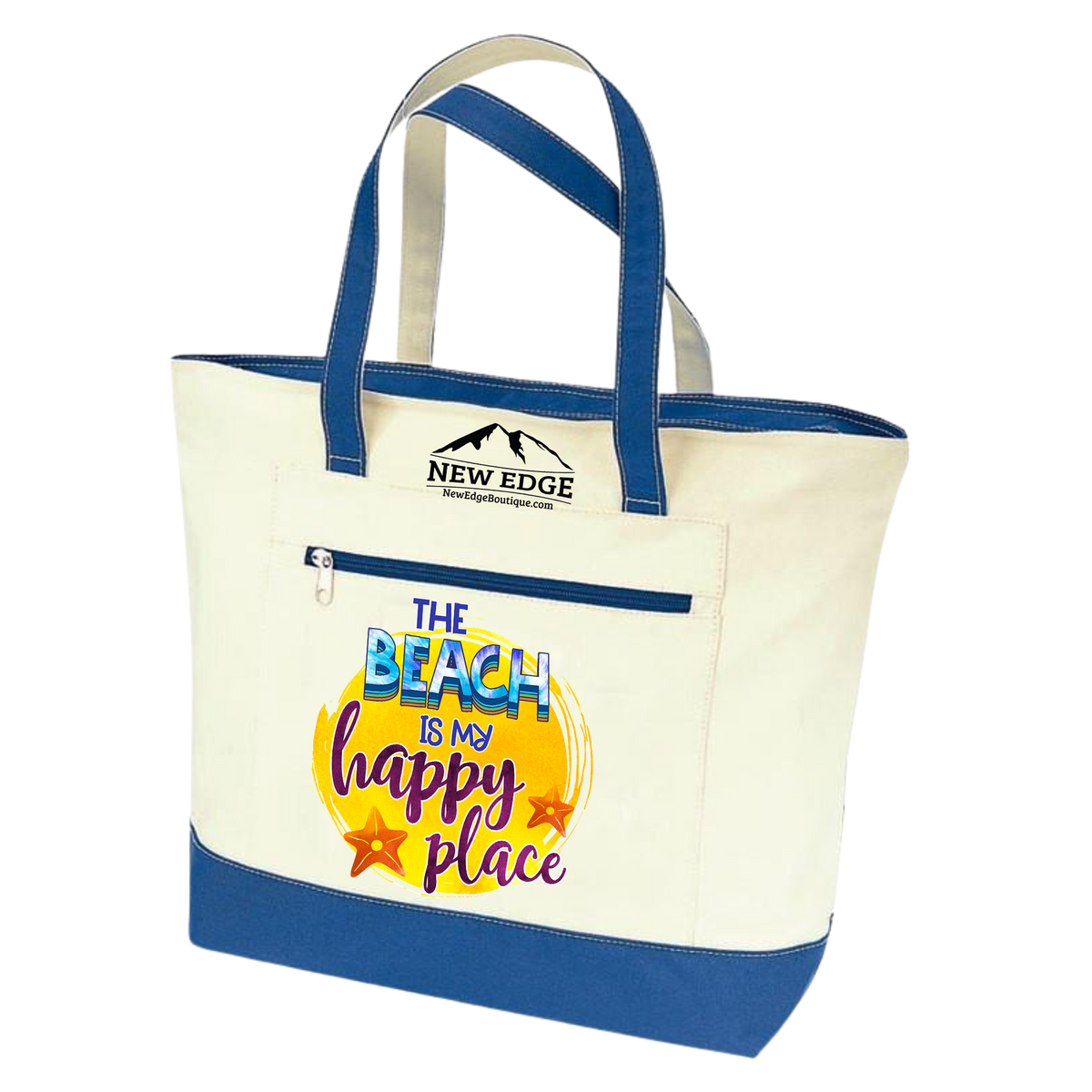 The Beach Is A happy place summer Vibes Tote Bag