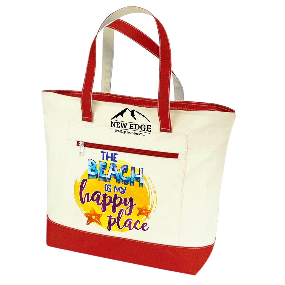 The Beach Is A happy place summer Vibes Tote Bag