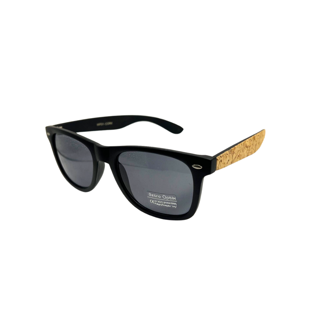 CORK-TEXTURED WAYFARER SHADES: WF01-CORK