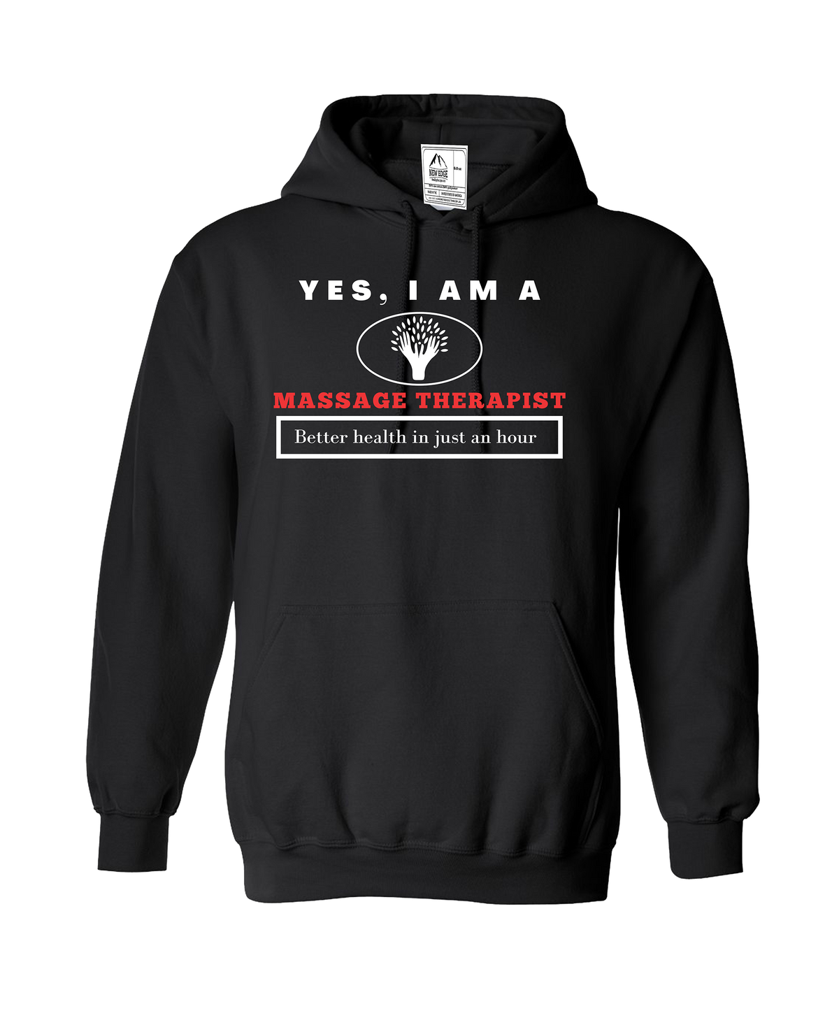 YES, I AM A MASSAGE THERAPIST HOODIE.	Better health in just an hour.