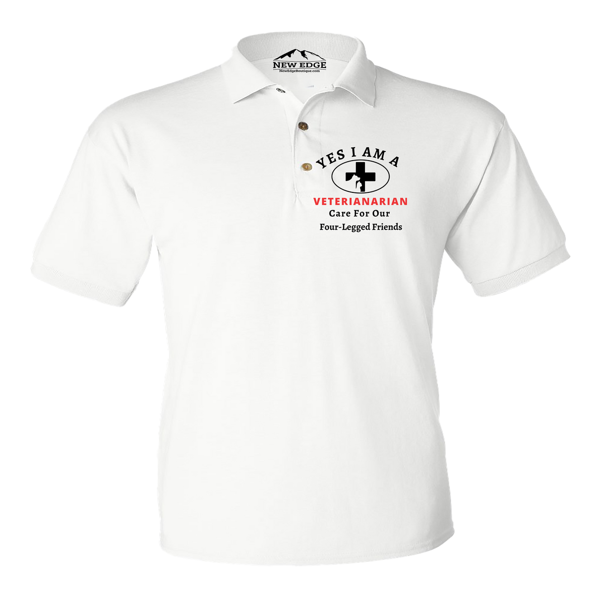 YES, I AM A VETERIANARIAN POLO SHIRT.	Care For Our Four-Legged Friends.