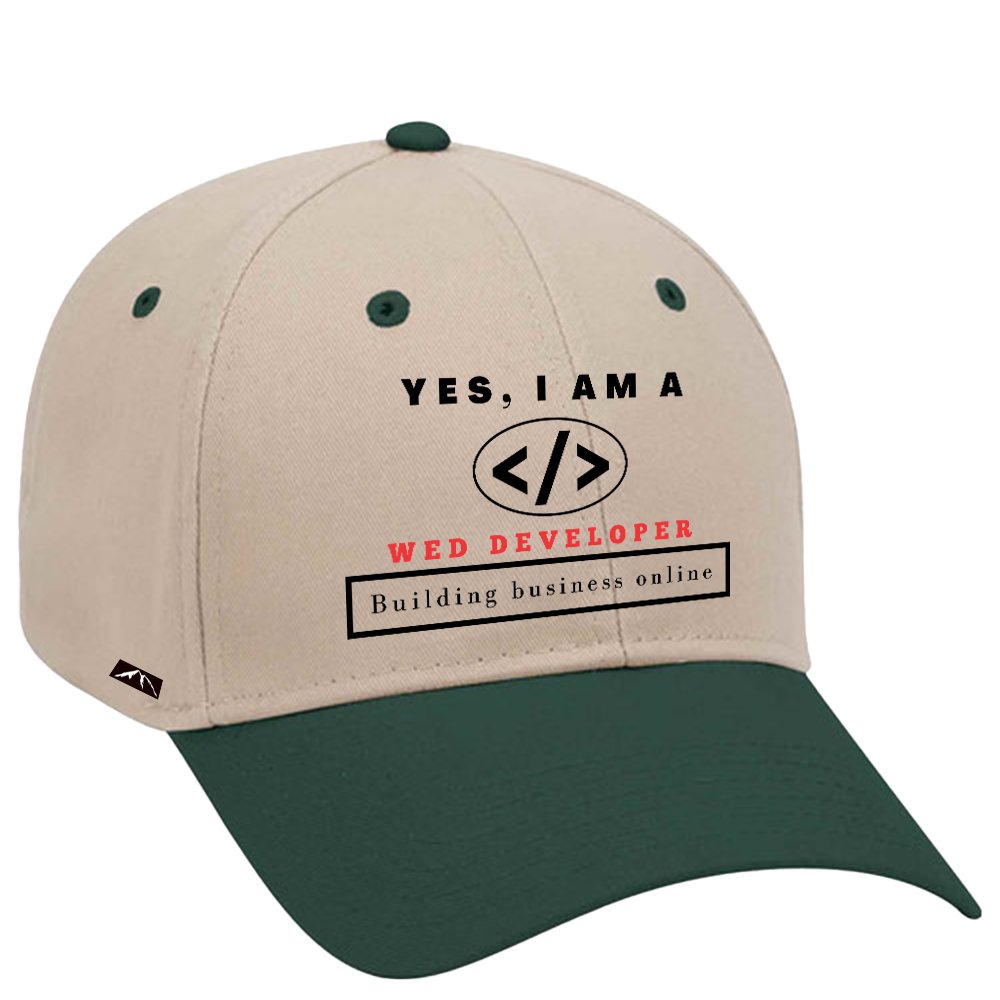 YES, I AM A WED DEVELOPER TRUCKER HAT.	Building business online.