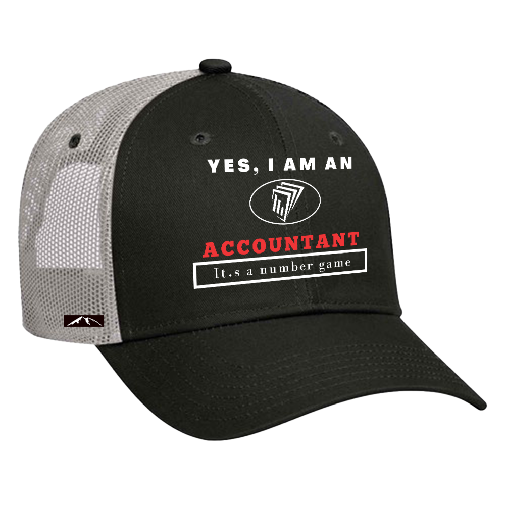 YES, I AM AN ACCOUNTANT TRUCKER HAT.	It’s a number game.