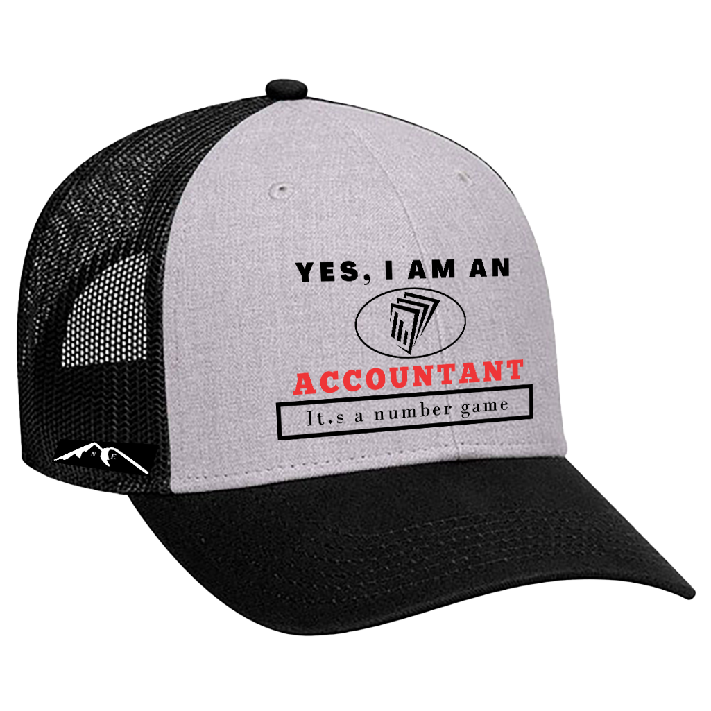 YES, I AM AN ACCOUNTANT TRUCKER HAT.	It’s a number game.