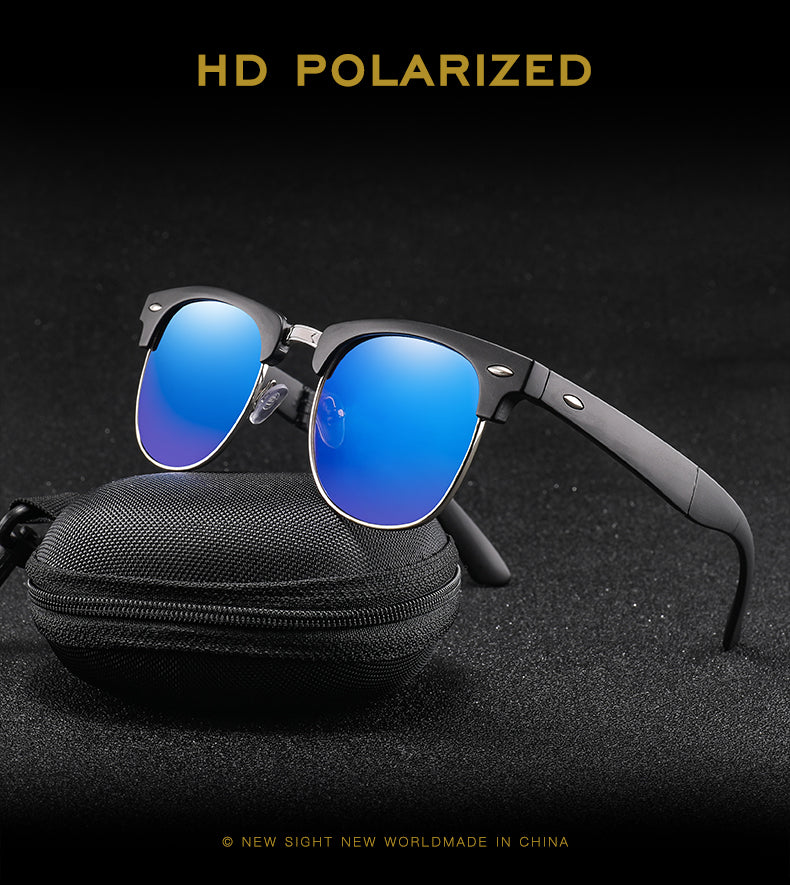 FOLDING BLACK SUNGLASSES WITH MULTICOLORED LENSES