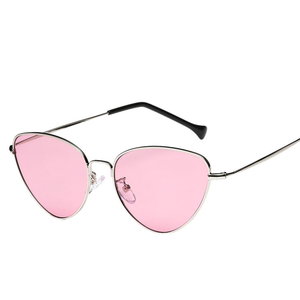 Women Men Summer Vintage Retro Cat Eye Glasses Unisex  Sunglasses