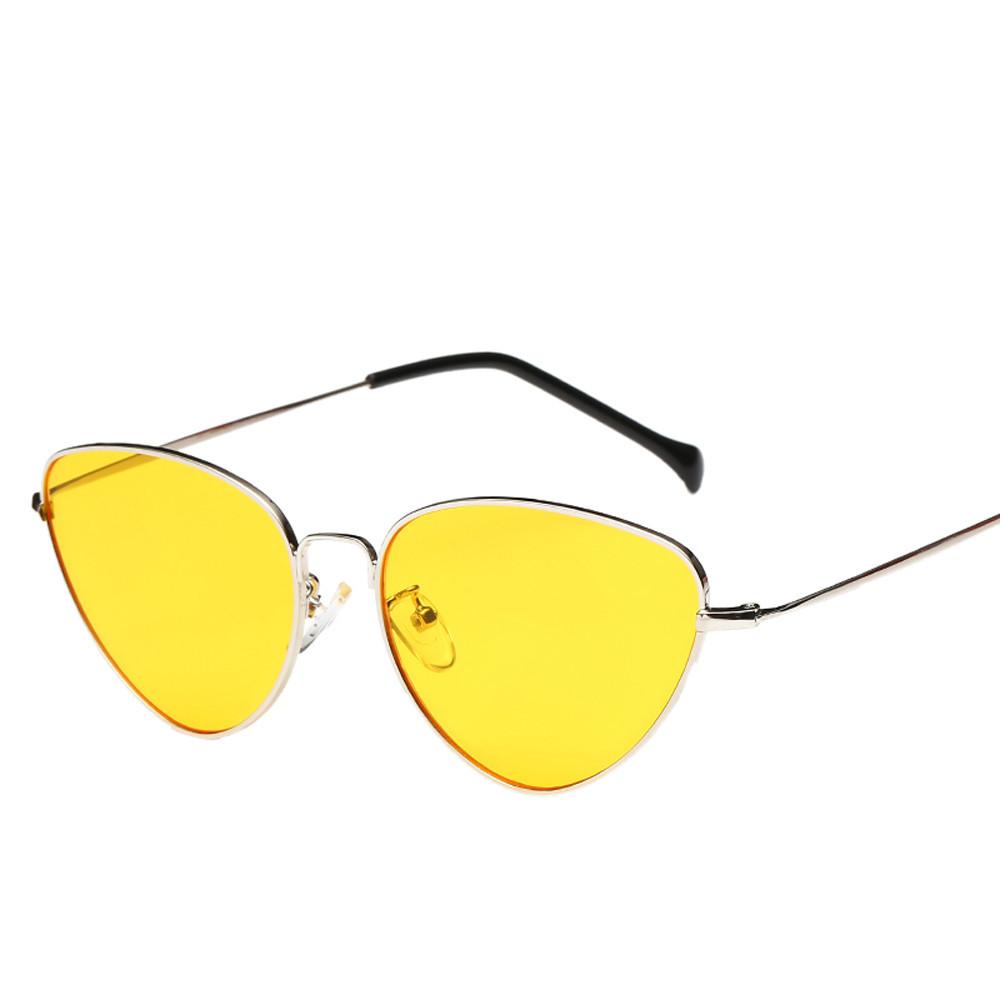 Women Men Summer Vintage Retro Cat Eye Glasses Unisex  Sunglasses